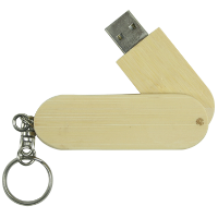 Bamboo Swivel USB Drive