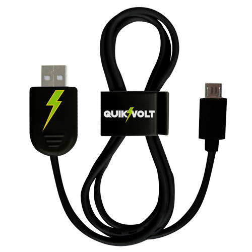 Micro USB Cable with QuikClip

